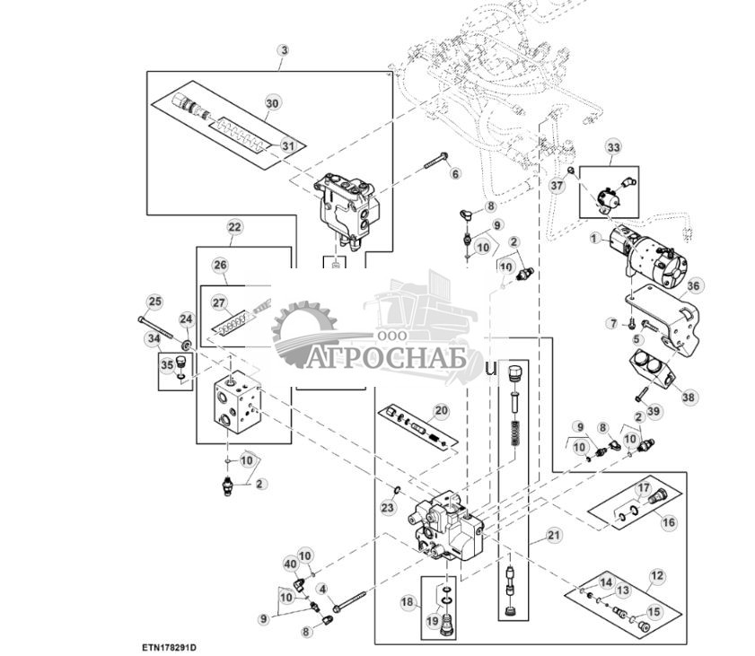 Клапан управления, AutoTrac™ с насосом (804101 - ) - ST899834 564.jpg